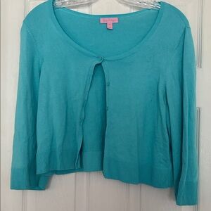 Lilly Pulitzer Turquoise Cardigan Sweater
